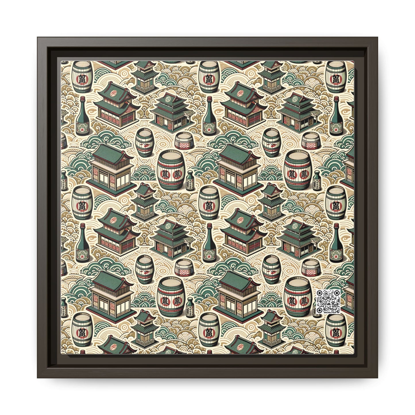 Cultural Artisanal Fusion Contemporary Cultural Elegance Matte Canvas, Framed (multi-Color) - 8404 Design-68 B