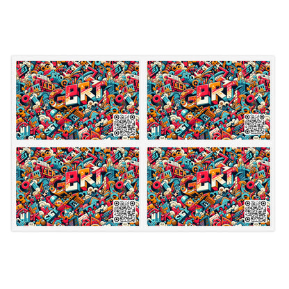 Neo-Traditional Street Art Modern Street Art Fusion Sticker Sheets - 8404 Design-58