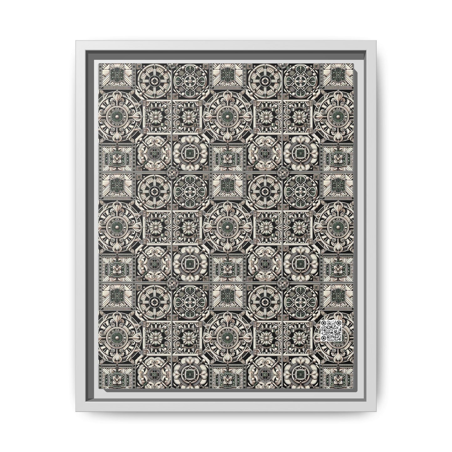Cyber Garden Party Tech Garden Extravaganza Matte Canvas, Framed (multi-Color) - 8404 Design-45 A