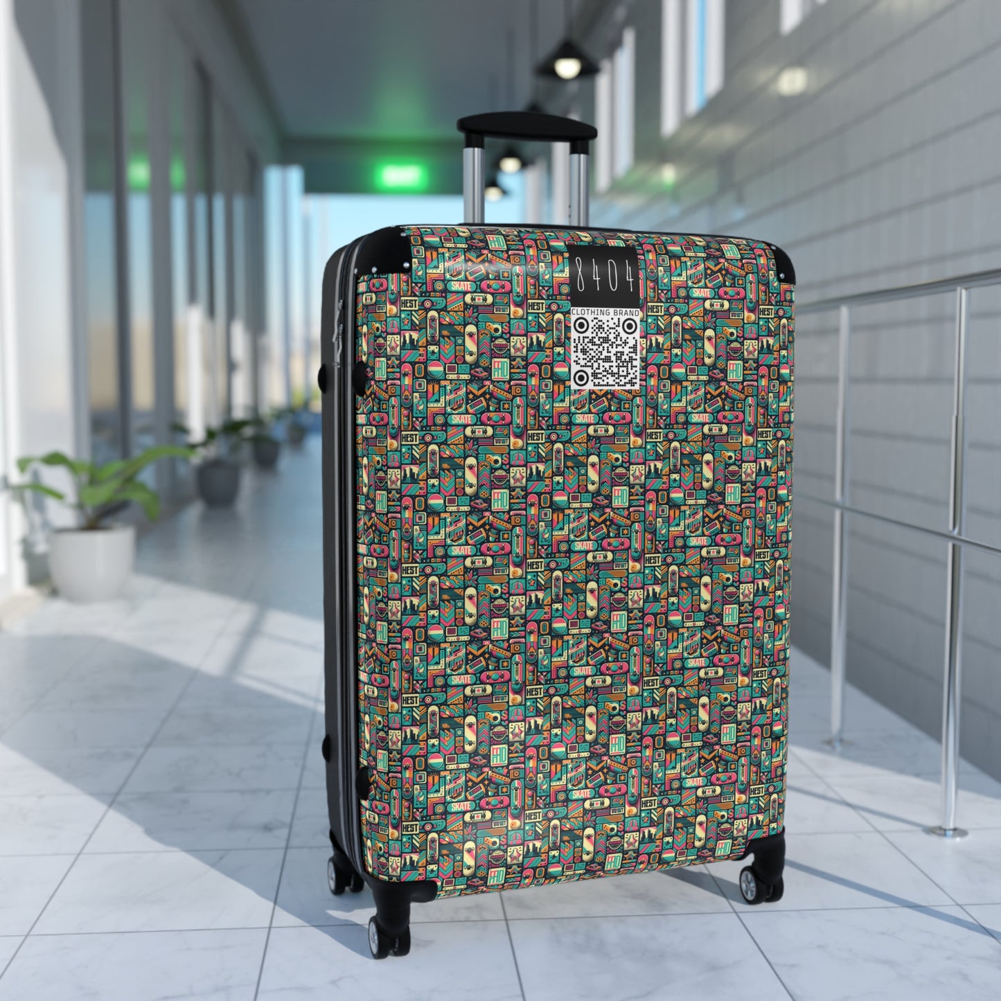 Skate Culture Revival Urban Retro Cool Suitcase - 8404 Design-61