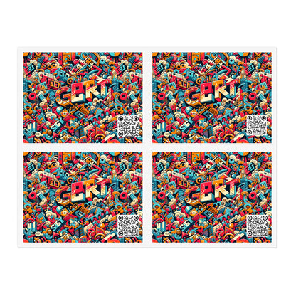 Neo-Traditional Street Art Modern Street Art Fusion Sticker Sheets - 8404 Design-58