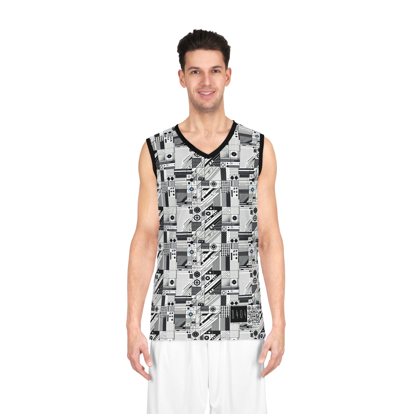 Digital Minimalism Minimalist Tech Basketball Jersey - 8404 Design-52