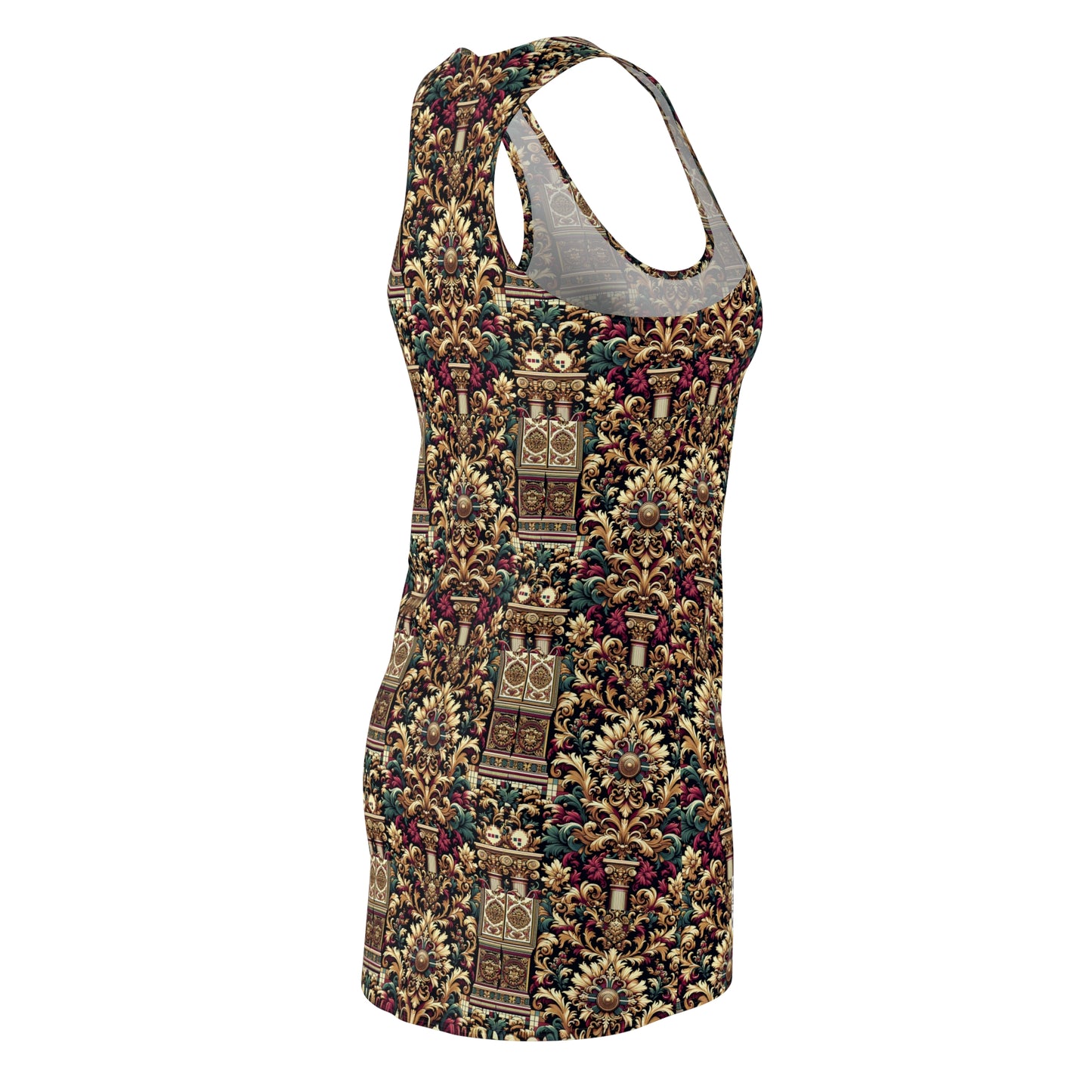 Digital Renaissance Modern Baroque Fusion Women's Cut & Sew Racerback Dress - 8404 Design-57