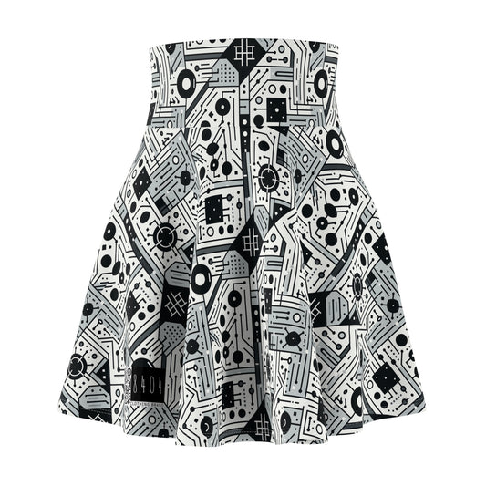 Digital Minimalism Minimalist Tech Women's Skater Skirt - 8404 Design-48