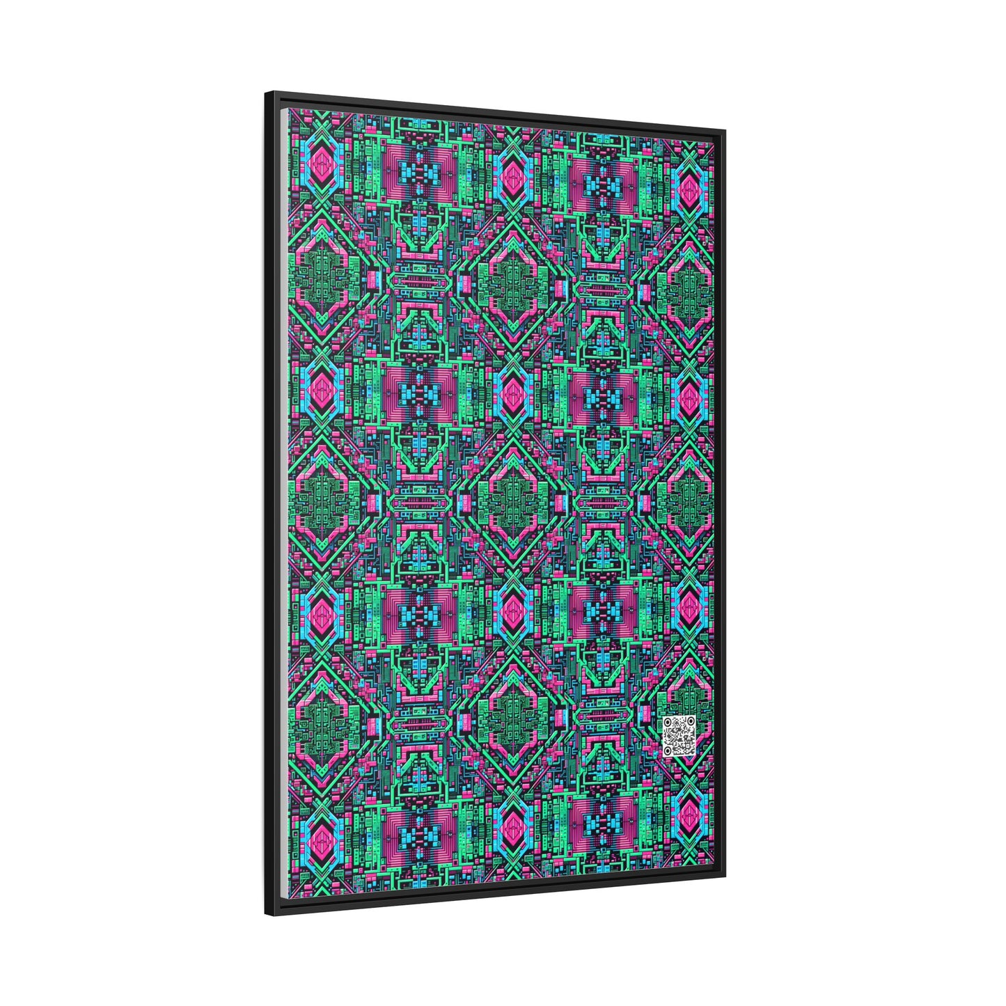 Digital Glitch Vibes Tech-Inspired Streetwear Matte Canvas, Framed (multi-Color) - 8404 Design-71 A