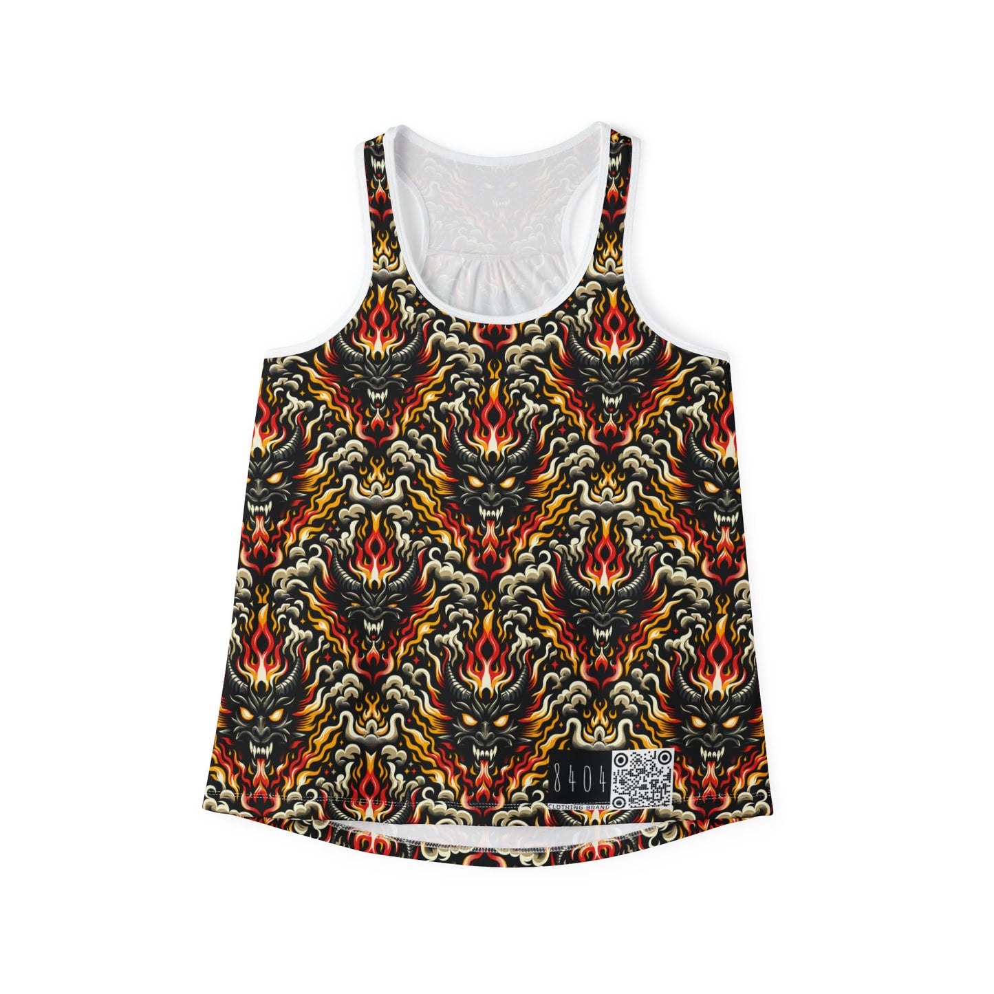 Flame Graphics Maximalist Streetwear Women's Tank Top - 8404 Design-59