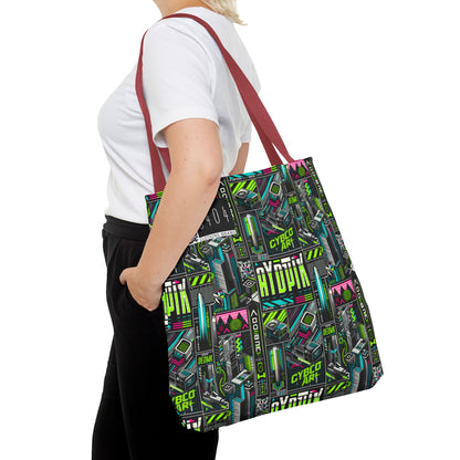 Tech-Forward Graphics Tech-Inspired Streetwear Tote Bag - 8404 Design-46