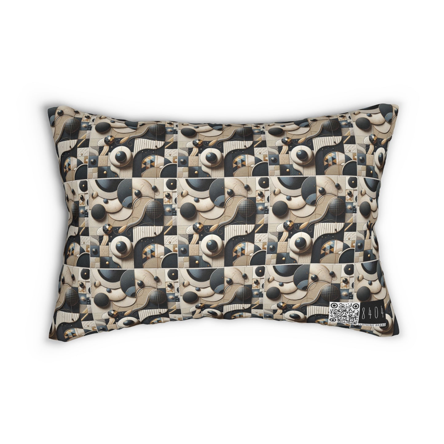 Tech-forward Luxe Streetwear Tech Luxe Fusion Spun Polyester Lumbar Pillow - 8404 Design-71 S