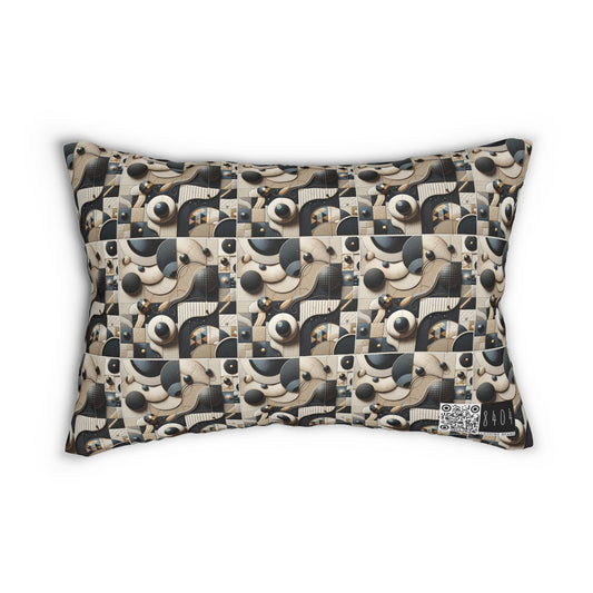 Tech-forward Luxe Streetwear Tech Luxe Fusion Spun Polyester Lumbar Pillow - 8404 Design-71 S