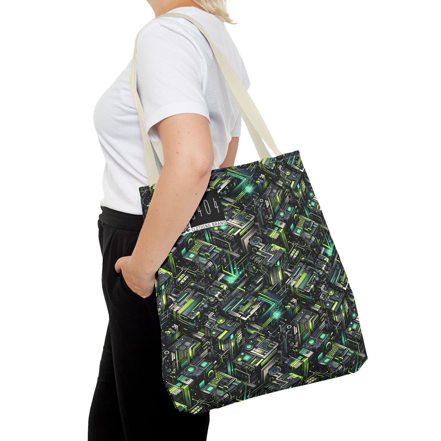 Tech-Infused Graphics Tech-Forward Streetwear Tote Bag - 8404 Design-47