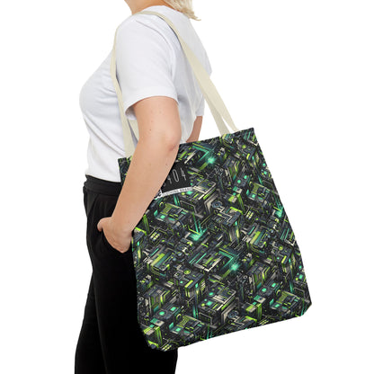Tech-Infused Graphics Tech-Forward Streetwear Tote Bag - 8404 Design-47