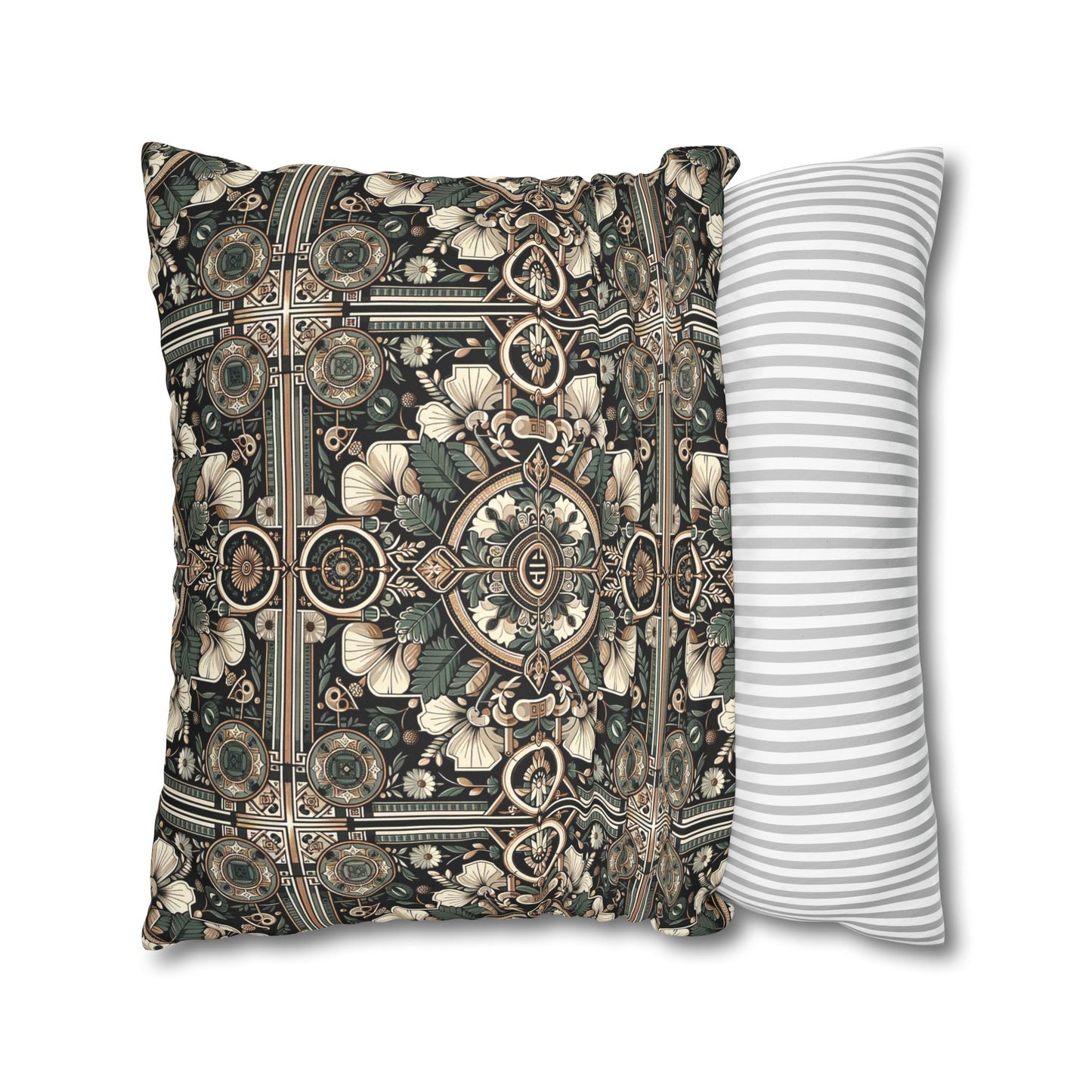 Cyber Garden Party Tech Garden Extravaganza Faux Suede Square Pillowcase - 8404 Design-66