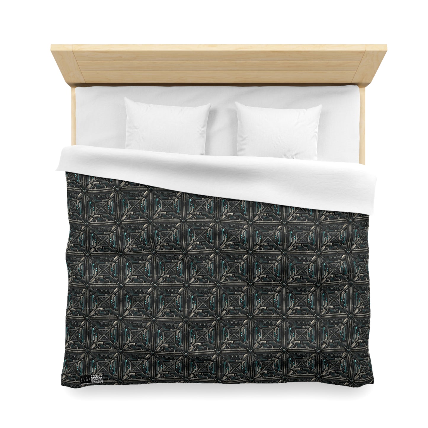 Tech Noir Futuristic Tech Aesthetic with a Dark Twist Microfiber Duvet Cover - 8404 Design-59
