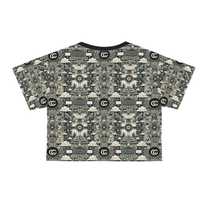 Cyber Garden Party Tech Garden Extravaganza Crop Tee - 8404 Design-54
