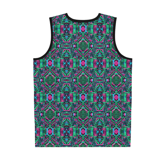 Digital Glitch Vibes Tech-Inspired Streetwear Basketball Jersey - 8404 Design-71