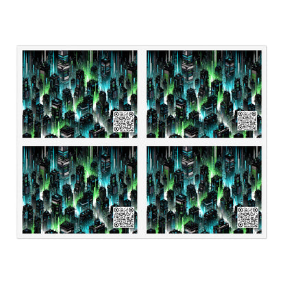 Tech Noir Aesthetic Futuristic Cyberpunk Sticker Sheets - 8404 Design-56