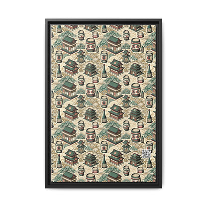 Cultural Artisanal Fusion Contemporary Cultural Elegance Matte Canvas, Framed (multi-Color) - 8404 Design-68 B