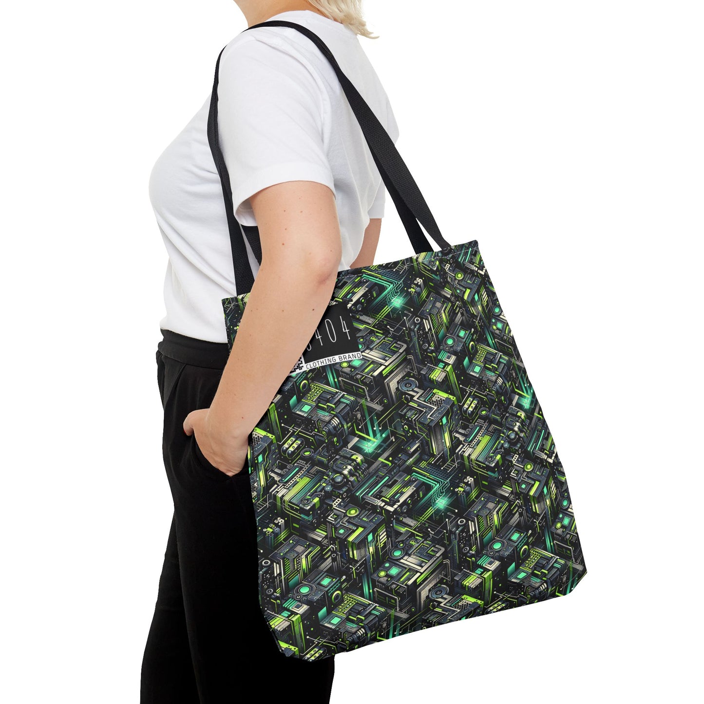 Tech-Infused Graphics Tech-Forward Streetwear Tote Bag - 8404 Design-47