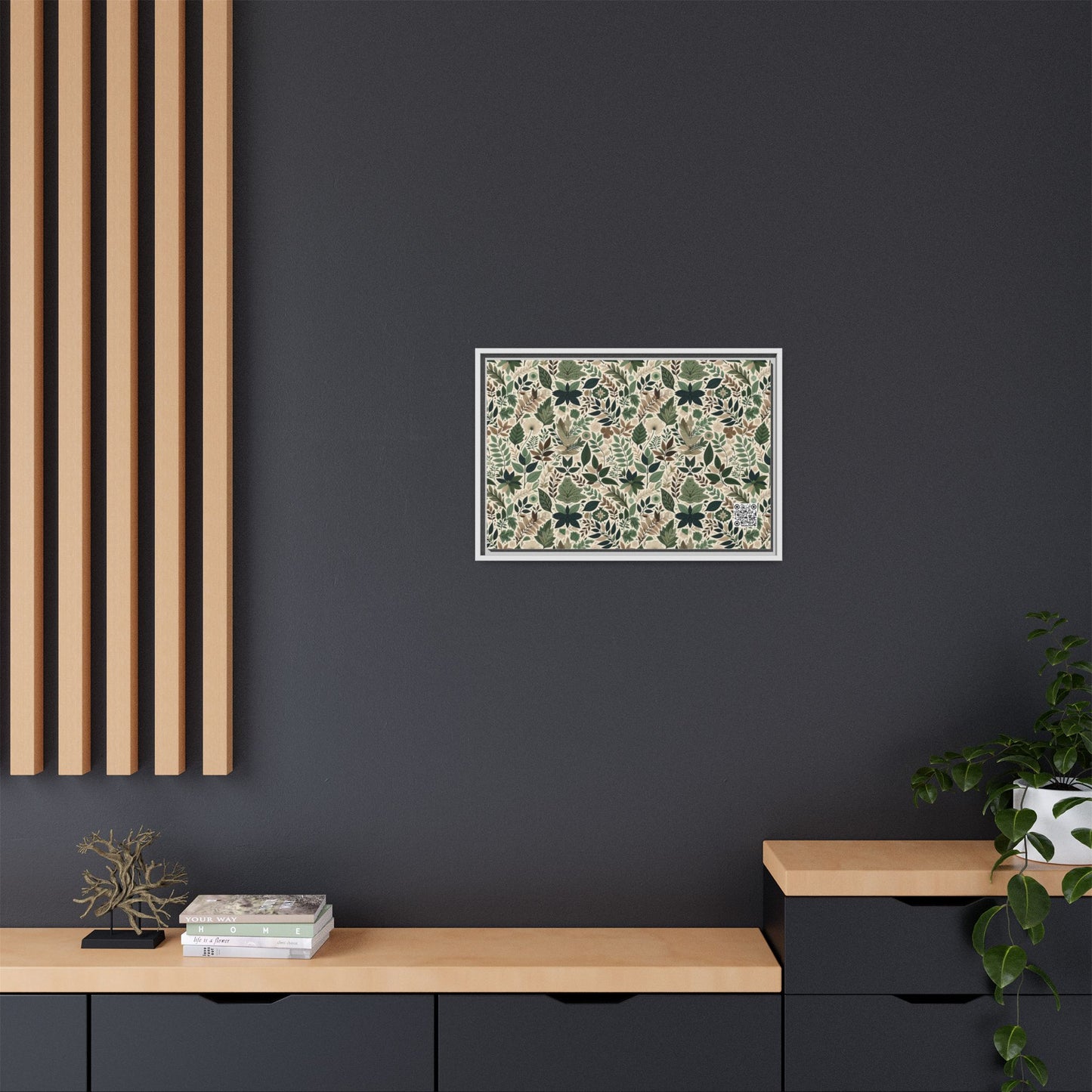 Streetwear Sustainability Environmentally Conscious Streetwear with a Natural Aesthetic Matte Canvas, Framed (multi-color) - 8404 Design-57 B