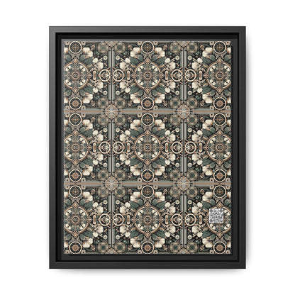 Cyber Garden Party Tech Garden Extravaganza Matte Canvas, Framed (multi-Color) - 8404 Design-66 A