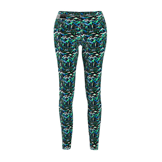 Digital Adventure Graphics Digital Explorer Women's Cut & Sew Casual Leggings - 8404 Design-55