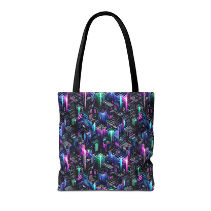 Tech Noir Graphics Futuristic Tech Aesthetics Tote Bag - 8404 Design-55
