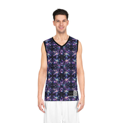 Galactic Hues Tech-Forward Cosmic Fusion Basketball Jersey - 8404 Design-41