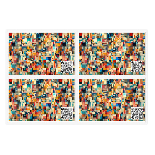 Digital Artistic Expression Artistic Streetwear Sticker Sheets - 8404 Design-46