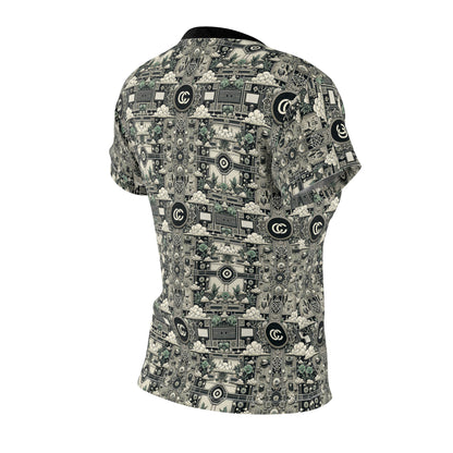 Cyber Garden Party Tech Garden Extravaganza Women's Cut & Sew Tee - 8404 Design-54