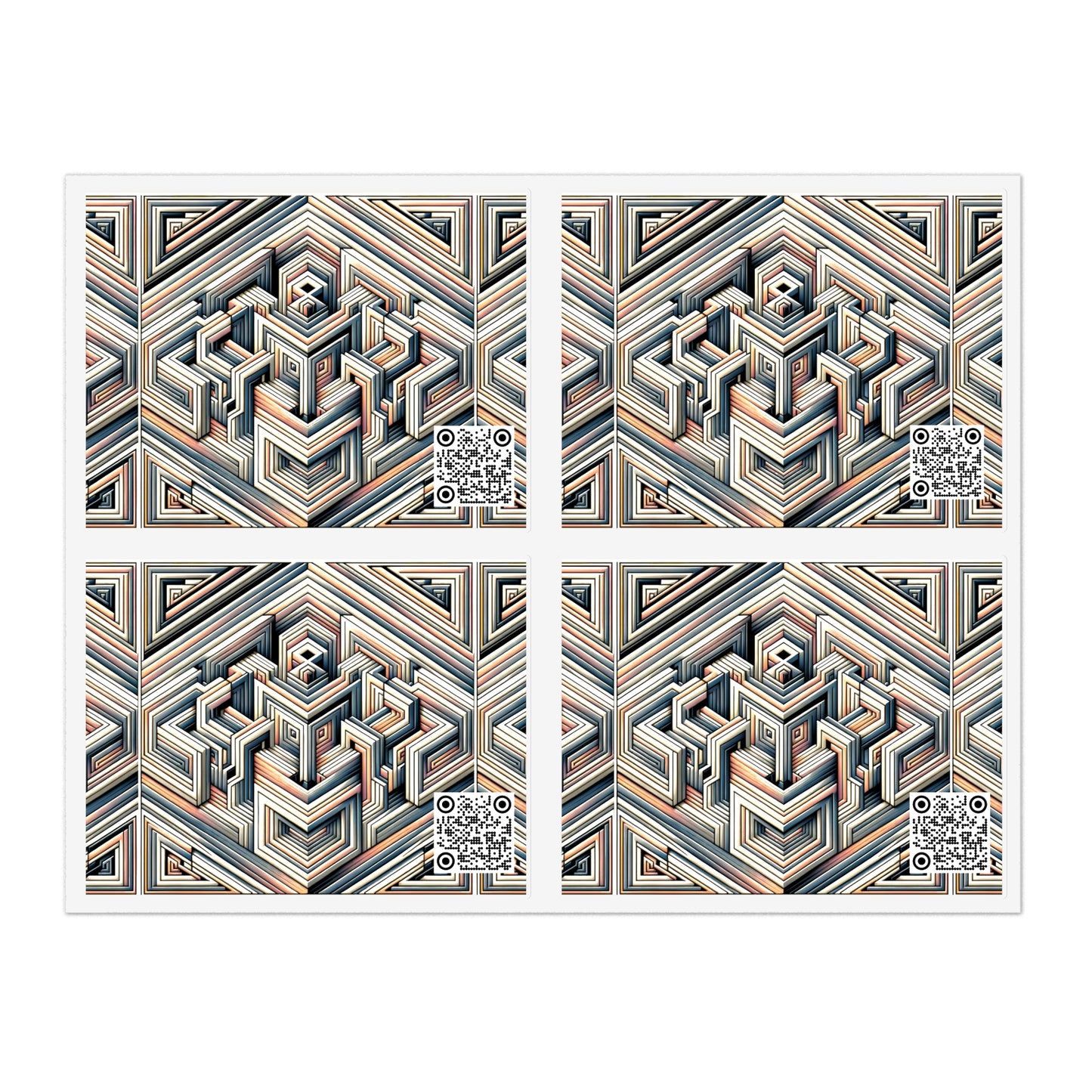 Tech Illusion Graphics Futuristic Artistry Sticker Sheet - 8404 Design-52