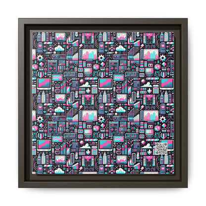 Digital Rebellion Youthful Streetwear with a Rebellious Digital Twist Matte Canvas, Framed (multi-color) - 8404 Design-71 B