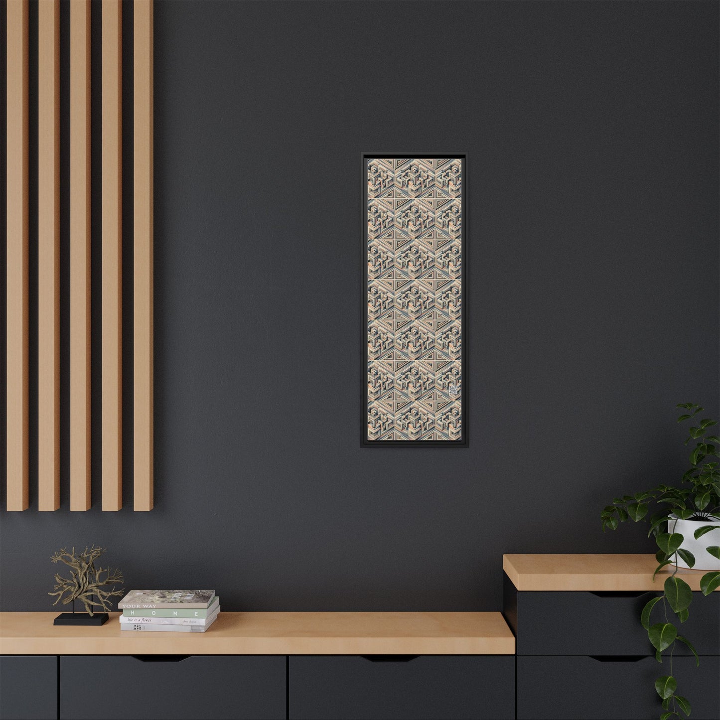 Tech Illusion Graphics Futuristic Artistry Matte Canvas, Framed (multi-color) - 8404 Design-52 B