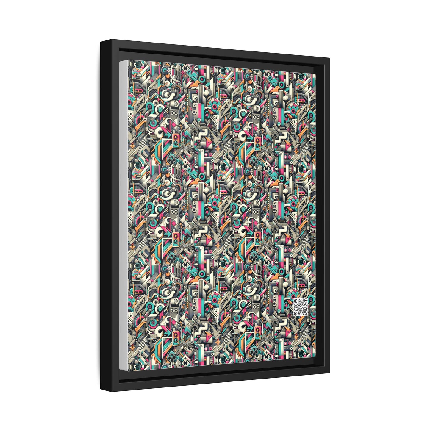 Digital Street Art Urban Street Style Matte Canvas, Framed (multi-color) - 8404 Design-74 A