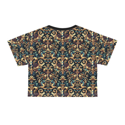 Digital Renaissance Modern Baroque Fusion Crop Tee - 8404 Design-57