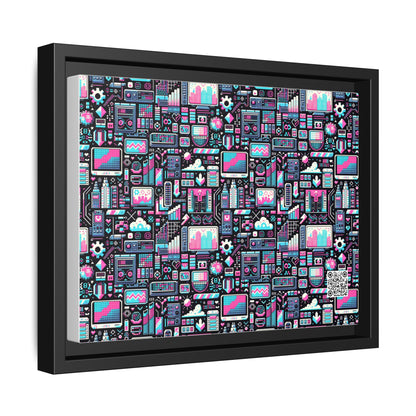 Digital Rebellion Youthful Streetwear with a Rebellious Digital Twist Matte Canvas, Framed (multi-color) - 8404 Design-71 A