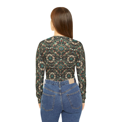 Neo-Dandyism Modern Dandy Streetwear Women's Long Sleeve V-Neck Shirt - 8404 Design-56