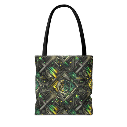 Tech Noir Graphics Tech-Inspired Streetwear Tote Bag - 8404 Design-57