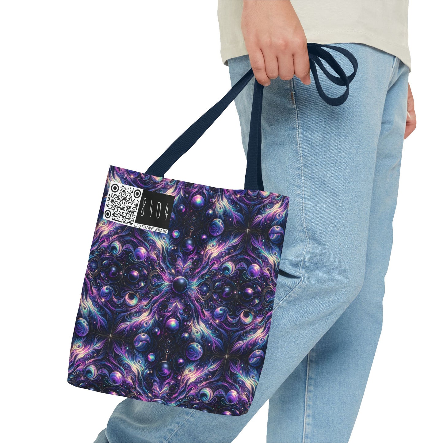 Galactic Hues Tech-Forward Cosmic Fusion Tote Bag - 8404 Design-41