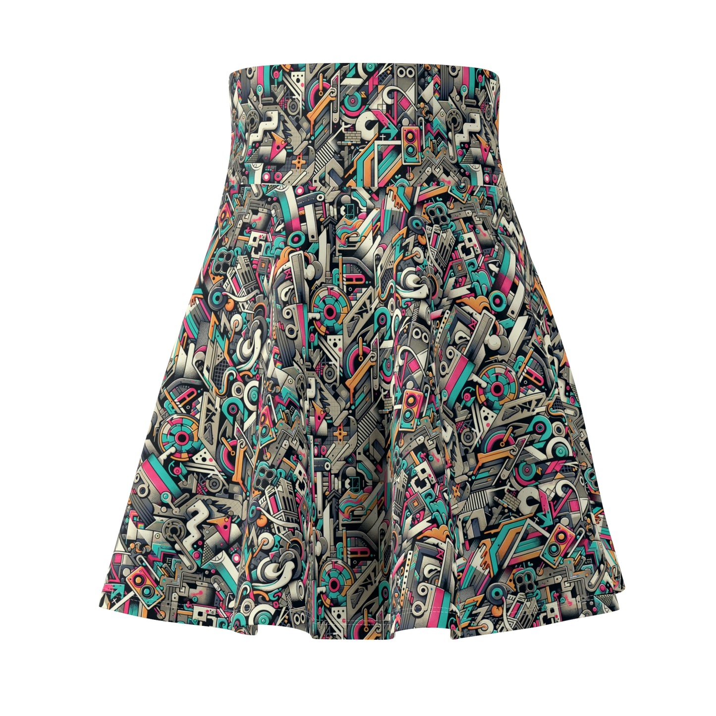 Digital Street Art Urban Street Style Women's Skater Skirt - 8404 Design-74