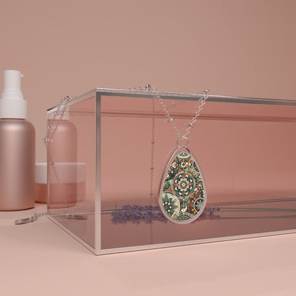 Cultural Artisanal Fusion Cultural Artisanal Streetwear Oval Necklace - 8404 Design-61