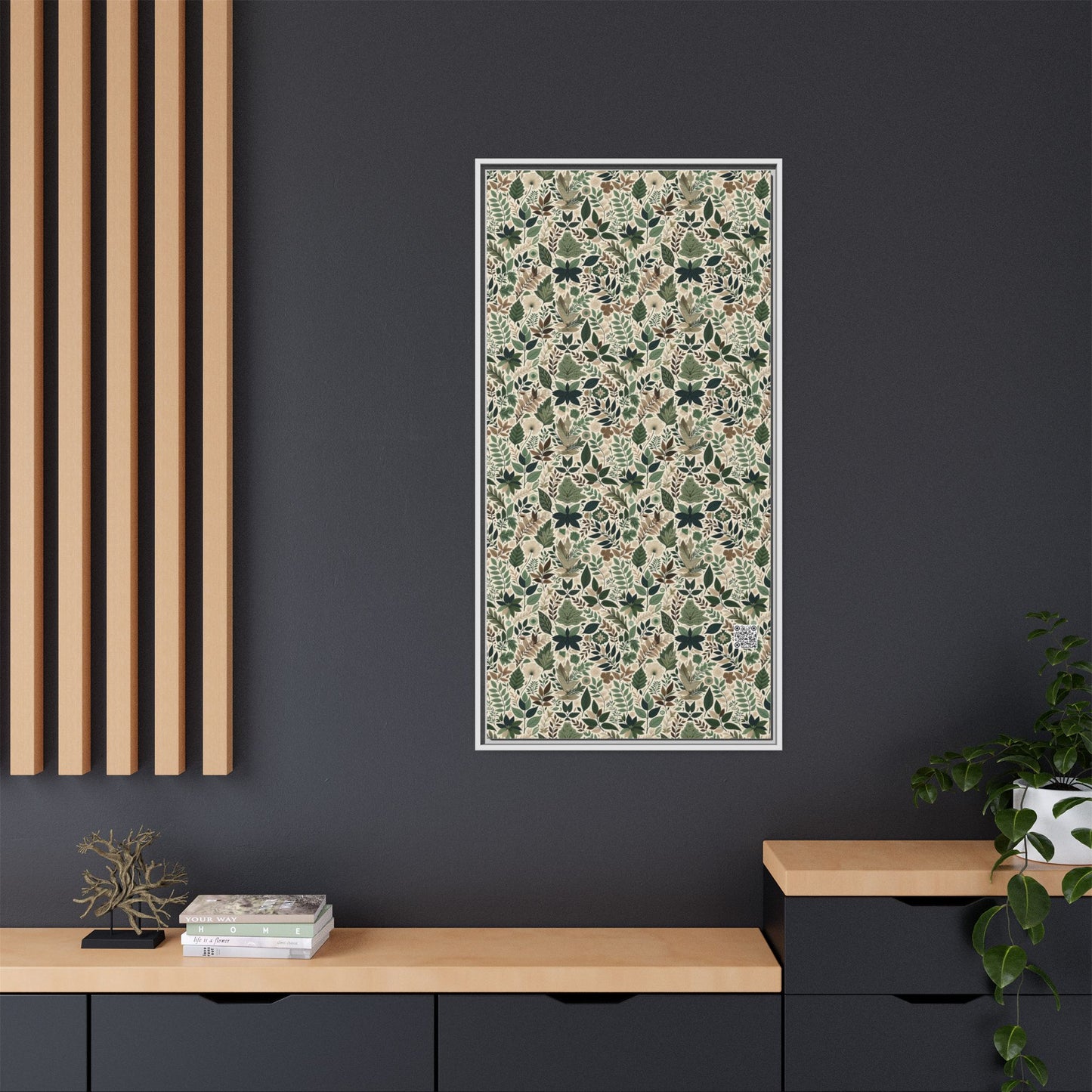 Streetwear Sustainability Environmentally Conscious Streetwear with a Natural Aesthetic Matte Canvas, Framed (multi-color) - 8404 Design-57 B