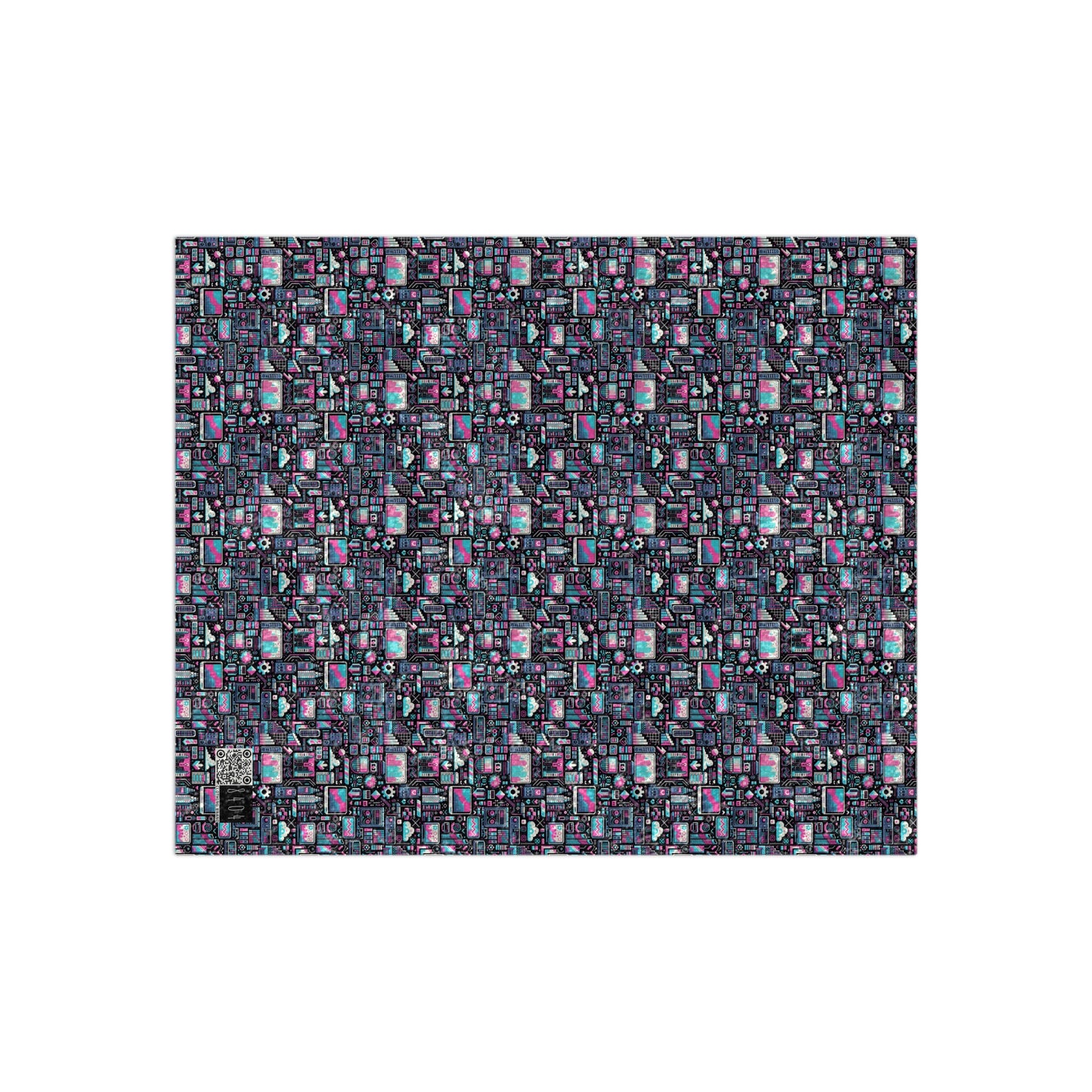 Digital Rebellion Youthful Streetwear with a Rebellious Digital Twist Crushed Velvet Blanket - 8404 Design-71