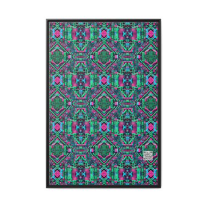 Digital Glitch Vibes Tech-Inspired Streetwear Matte Canvas, Framed (multi-Color) - 8404 Design-71 A