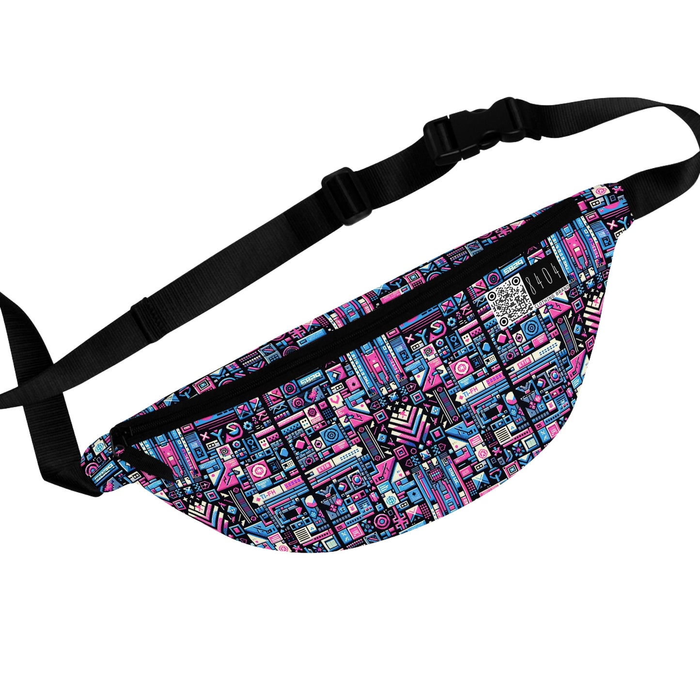 Digital Rebellion Youthful Streetwear with a Rebellious Digital Twist Fanny Pack - 8404 Design-65
