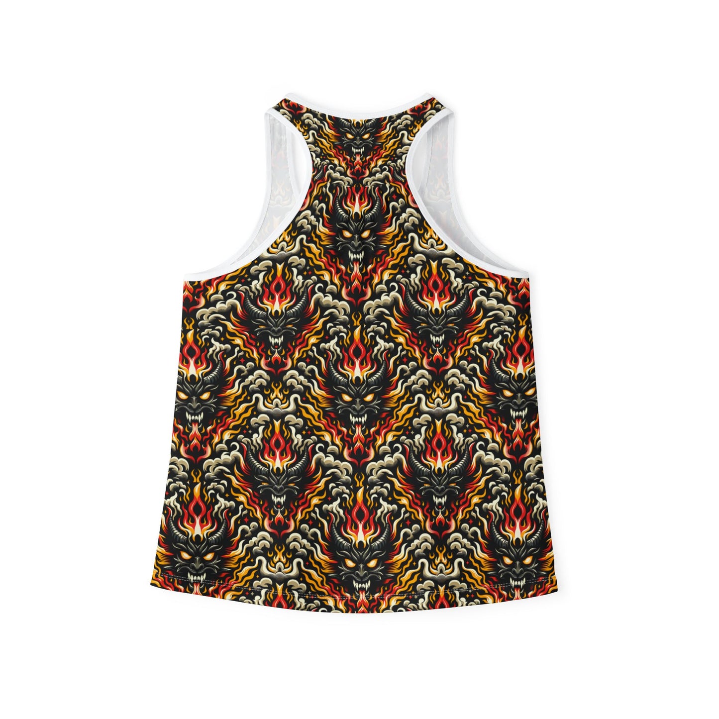 Flame Graphics Maximalist Streetwear Women's Tank Top - 8404 Design-59