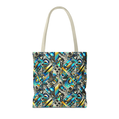 Tech Art Fusion Tech-Forward Streetwear Tote Bag - 8404 Design-50