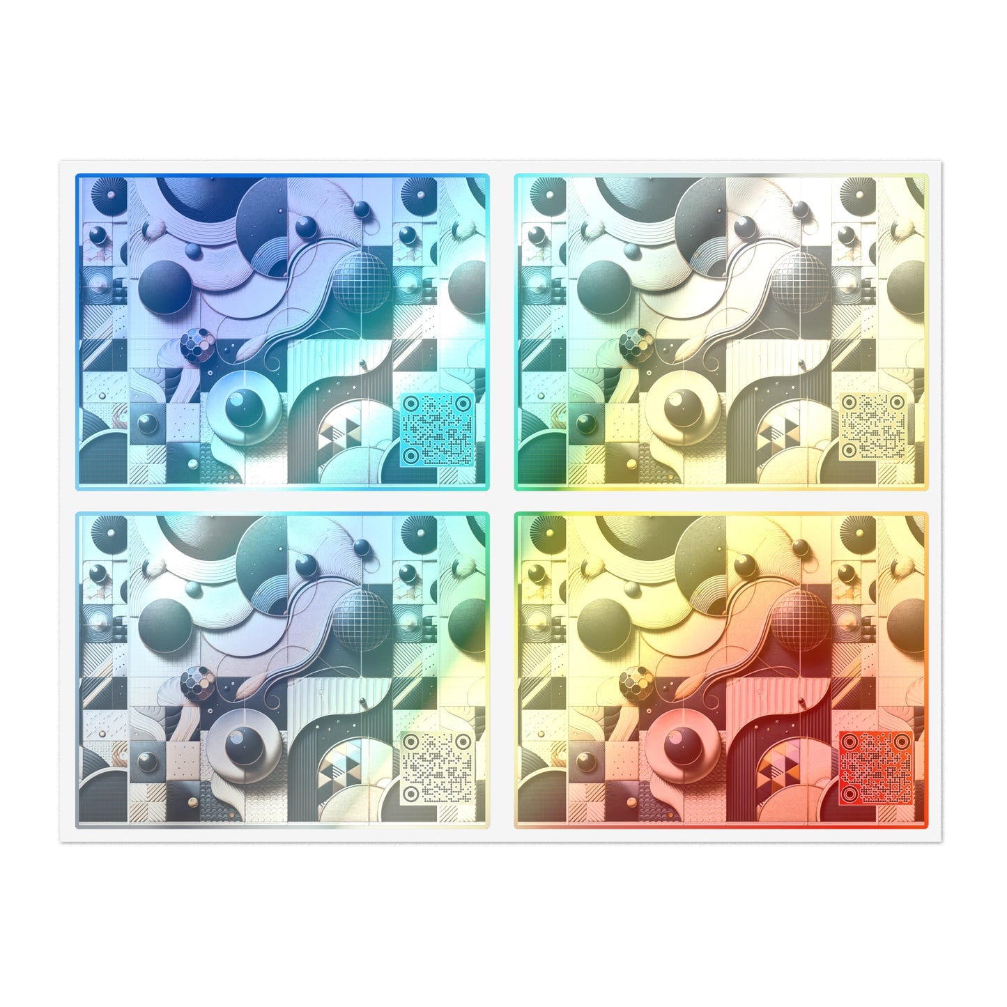 Tech-forward Luxe Streetwear Tech Luxe Fusion Sticker Sheet - 8404 Design-71
