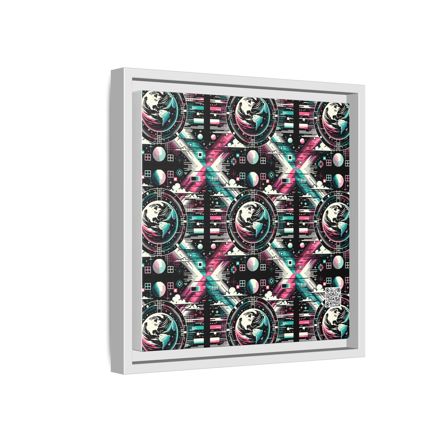 Digital Artistry Digital-native Streetwear Matte Canvas, Framed (multi-color) - 8404 Design-62 B