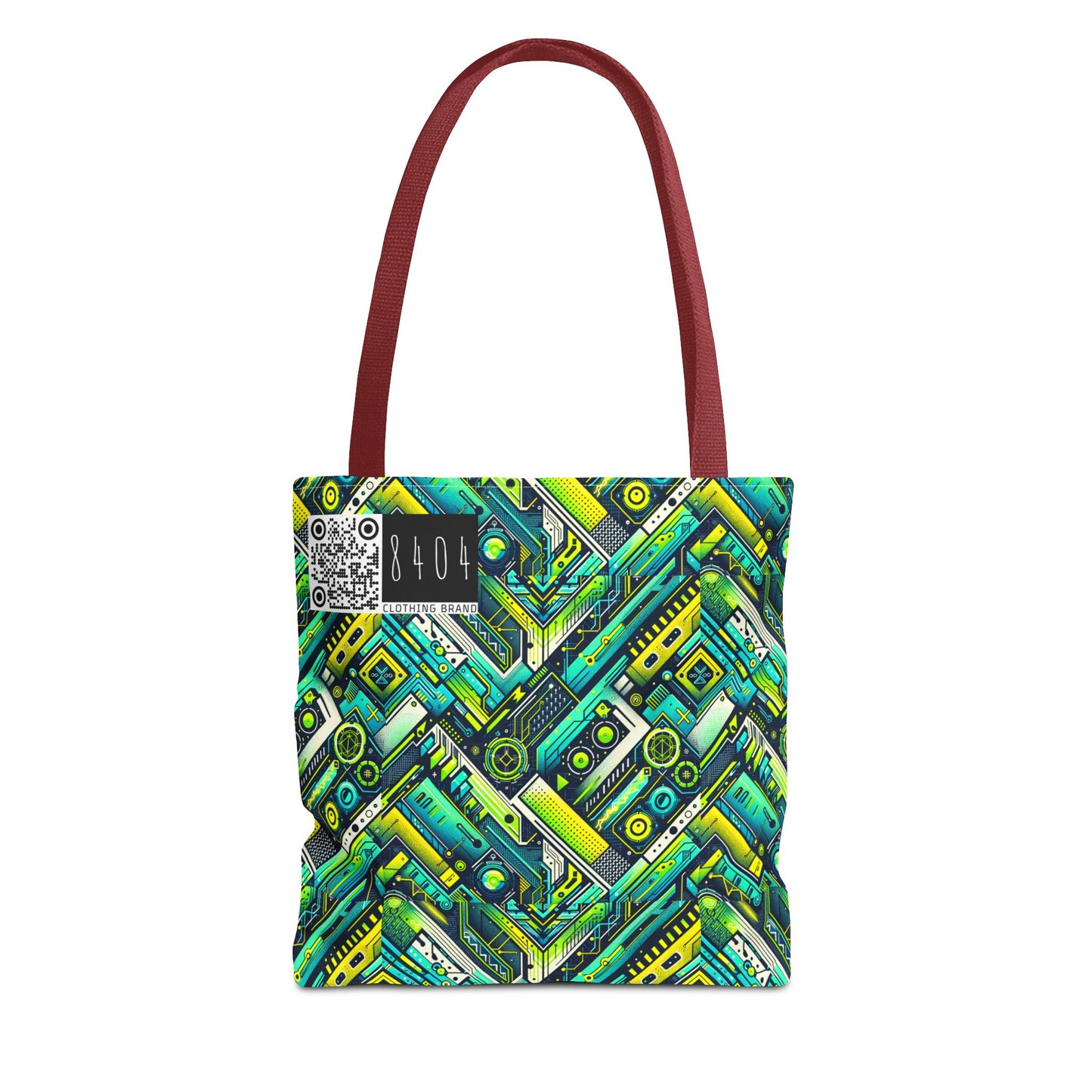Tech-Infused Neon Tech-Forward Streetwear Tote Bag - 8404 Design-52