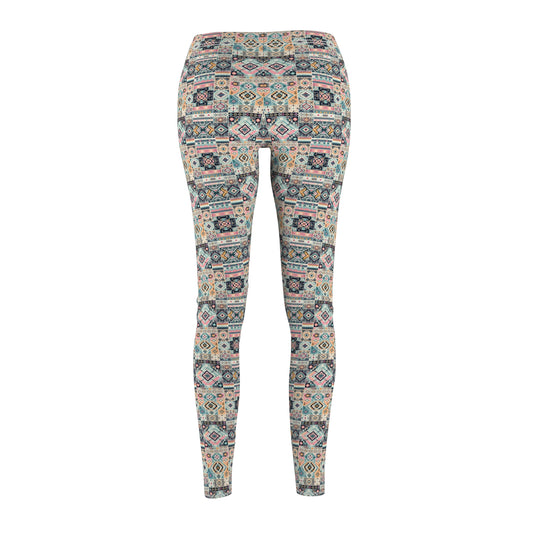 Digital Artisanal Fusion Digital Artisanal Women's Cut & Sew Casual Leggings - 8404 Design-55